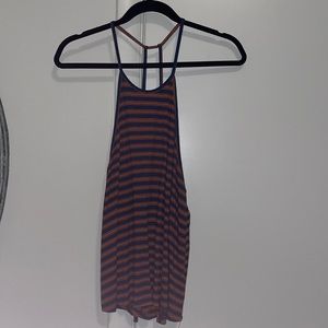Striped backless tank